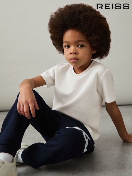 Reiss White Bradley 9-13 yrs Interlock-Jersey Crew-Neck T-Shirt (AP1244) | AED173