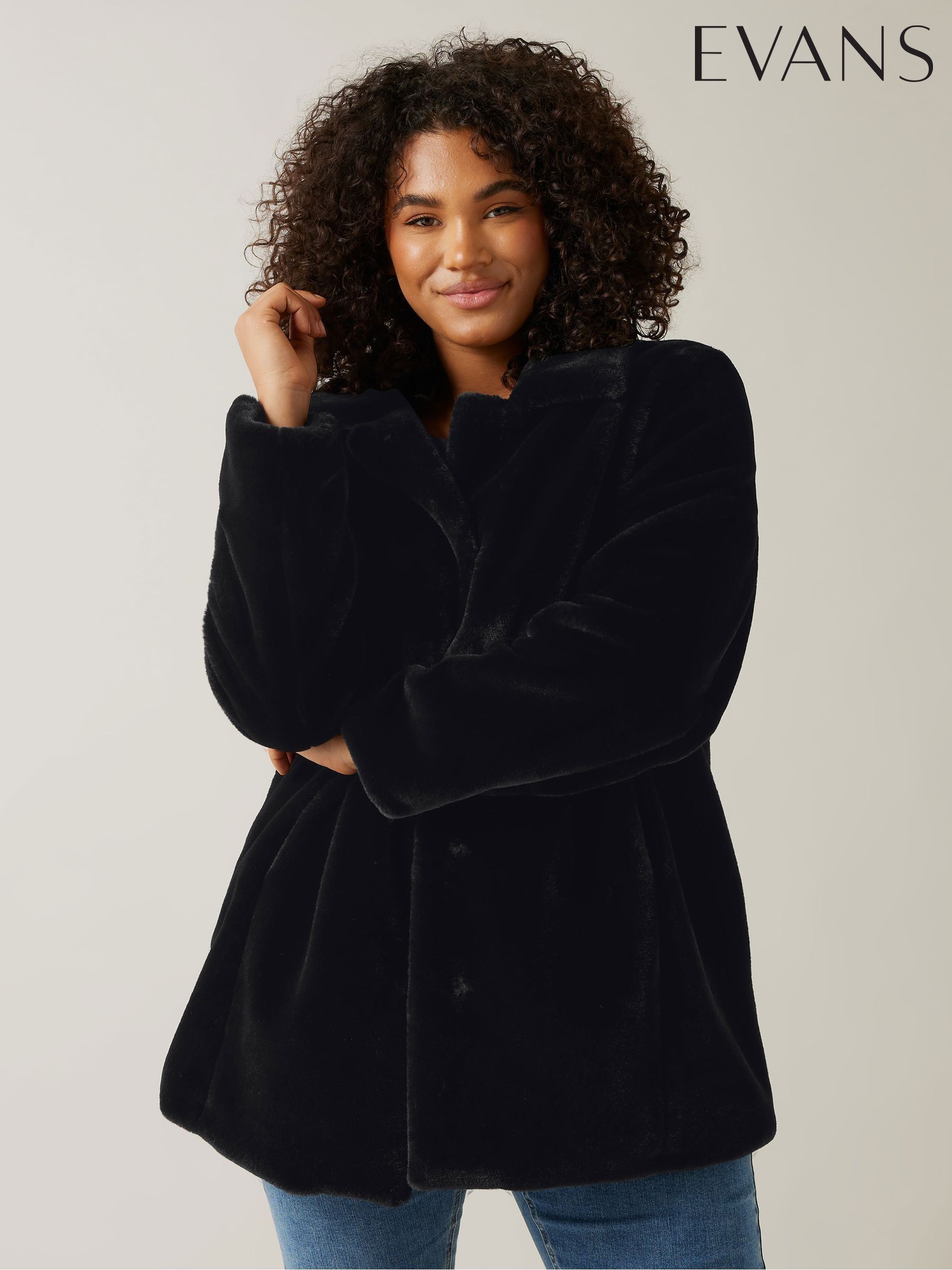 Women s Coats Evans Black Casual Coatsandjackets Next Oman