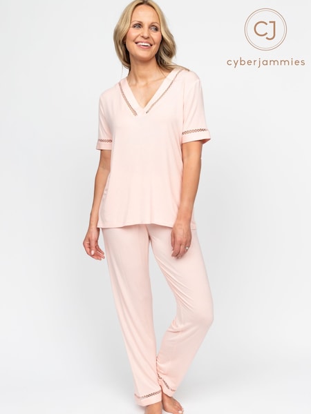 Cyberjammies Nora Rose Jersey Short Sleeve Pyjamas Set (AP1455) | ‏257 ر.ق.