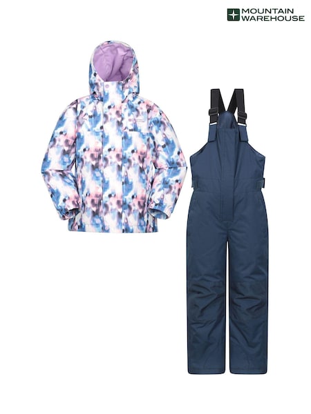 Mountain Warehouse Purple Polar Zone Kids Snow Jacket Jogges Set (AP1603) | AED291