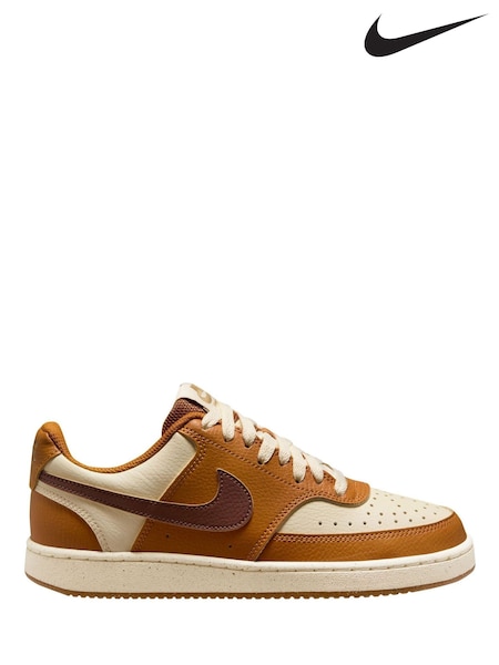 Nike Brown/Cream Court Vision Low Trainers (AP1753) | €95