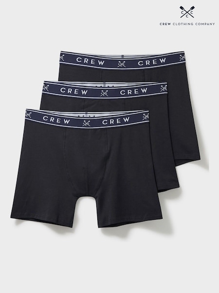 Crew Clothing Company Black Jersey Boxers 3 Pack (AP1933) | €46