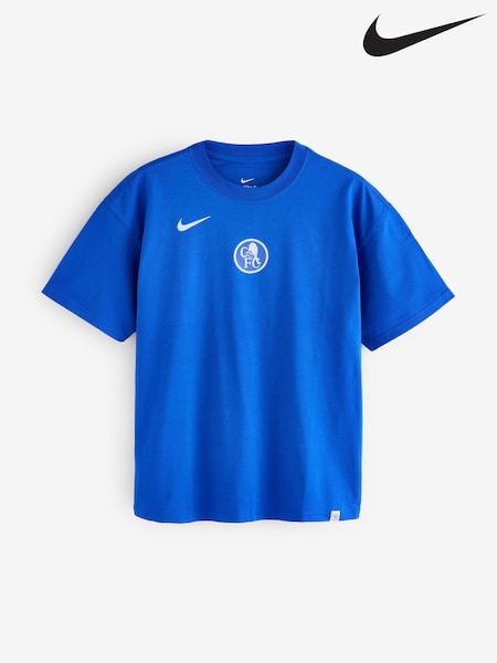 Nike Blue Chelsea FC Total 90 Graphic Print T-Shirt (AP2027) | €48