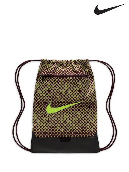 Nike Burgundy Crush Brasilia Drawstring Printed Bag (AP2062) | €27