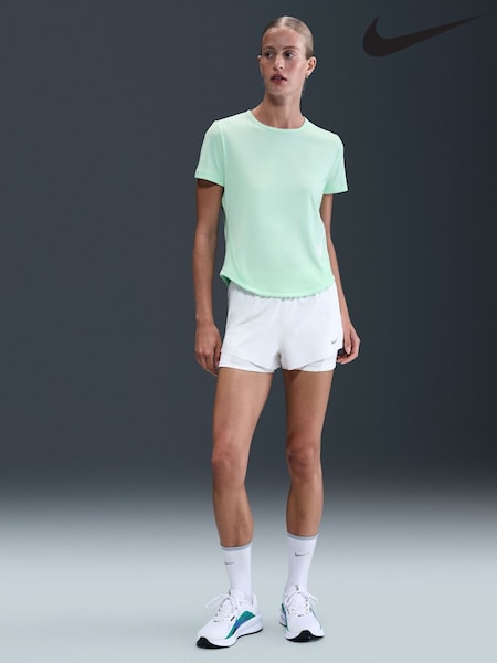 Nike Mint Green Tempo Swoosh Dri-FIT Short Sleeve Running Top (AP2088) | €44