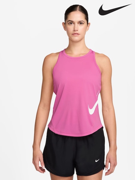 Nike Pink Tempo Swoosh Logo Running Vest Top (3mths-7yrs) (AP2094) | €35