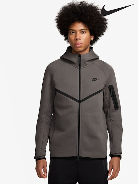 Nike Grey Stone Tech Fleece Full-Zip Windrunner Hoodie (AP2174) | €156
