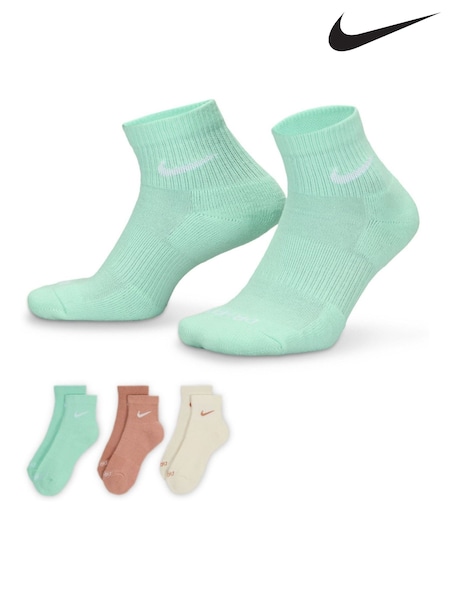 Nike Mint Green Everyday Plus Cushion Training No-Show Socks 3 Pairs (AP2379) | € 27