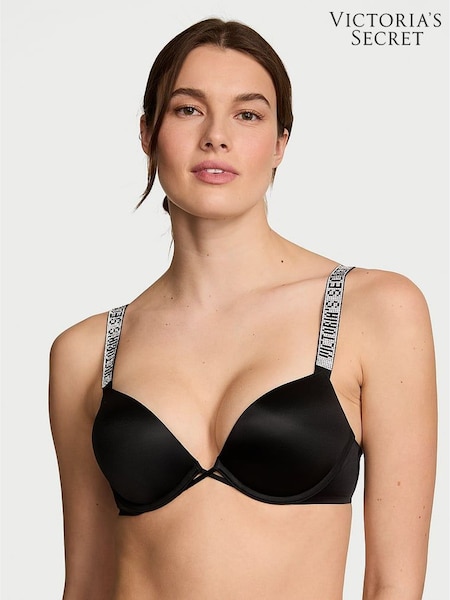 Victoria's Secret Black Add 2 Cups Push Up Bombshell Shine Strap Bra (AP2434) | €68