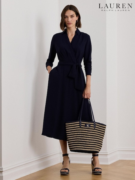 Lauren Ralph Lauren Brie Stripe Straw Tote Bag (AP2446) | €305
