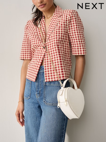 Bone Heart Shaped Cross-Body Bag (AP2494) | €33
