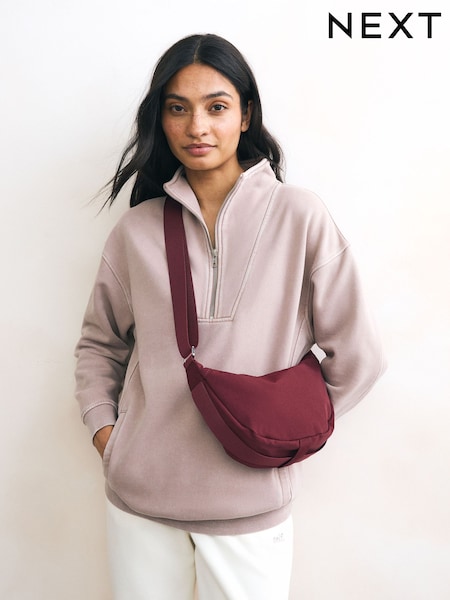 Burgundy Red Nylon Sling Bag (AP2514) | €19