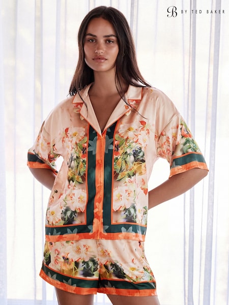 B by Ted Baker Satin Button Through Shorts Set (AP2518) | AZN 130