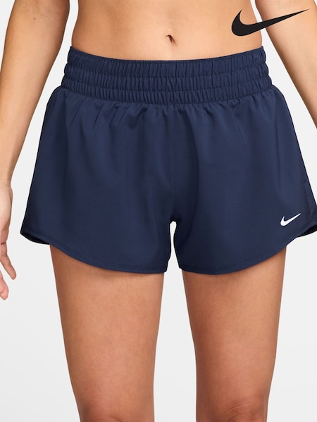 Mitternachtsblau - Nike One Dri-FIT Mid Rise 3 Inch Brief Lined Shorts (AP2576) | 59 €