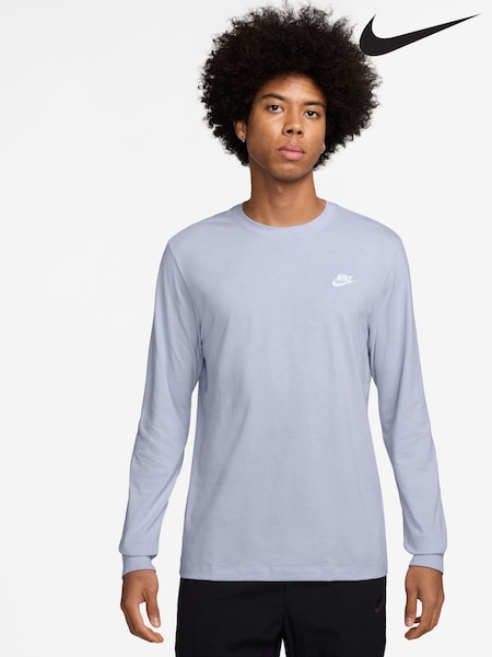 Nike Ghost Blue Club Long Sleeve T-Shirt (AP2602) | €35