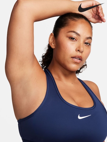 Nike Midnight Navy Swoosh Medium Support Padded Sports Bra (AP2630) | €51