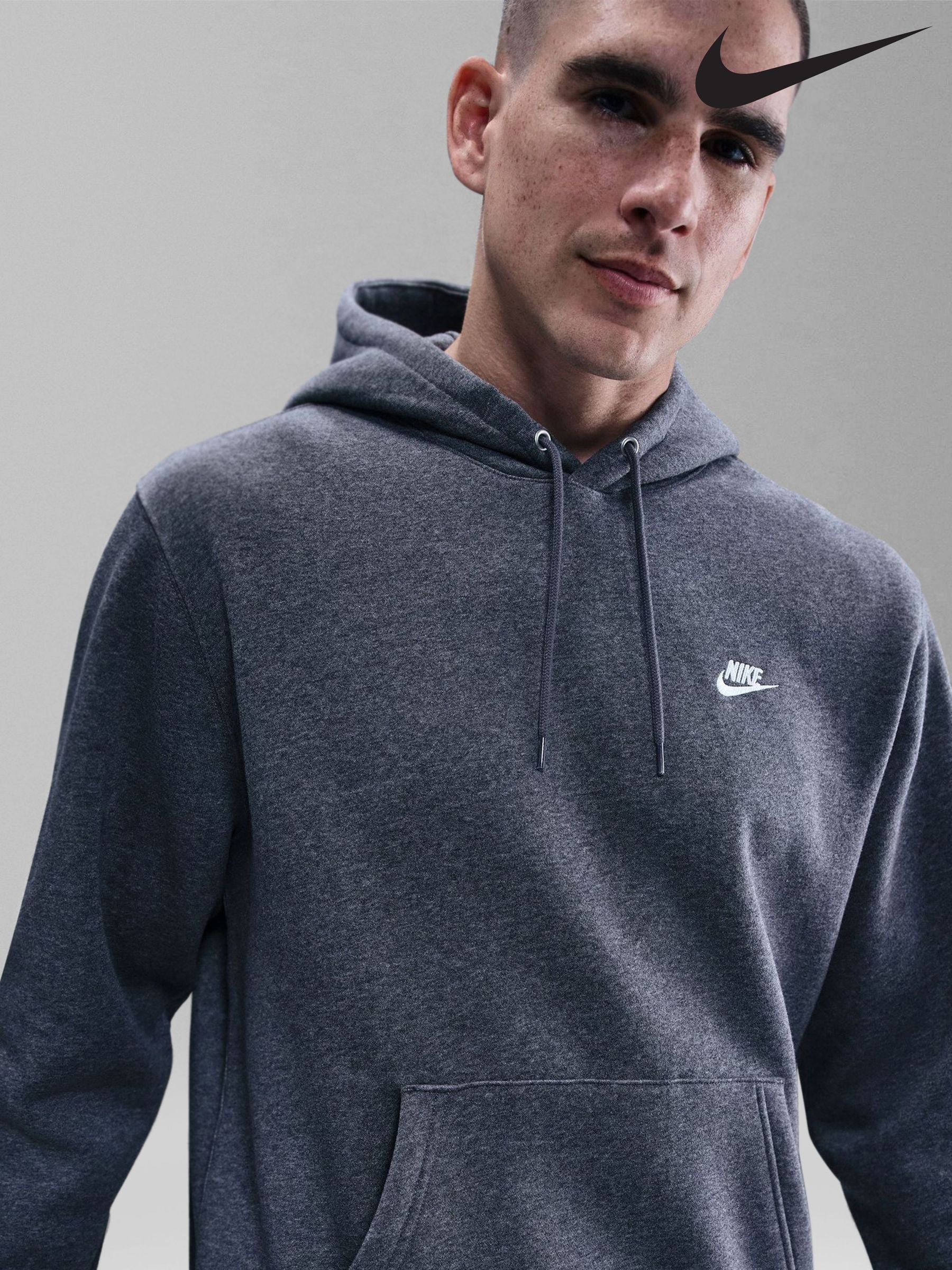 nike ash gray hoodie