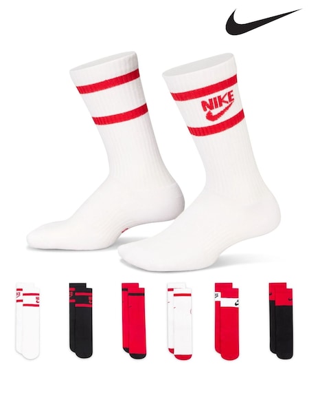 rdeča - Nike Kids Cushioned Crew Socks 6 Pack (AP2896) | € 24
