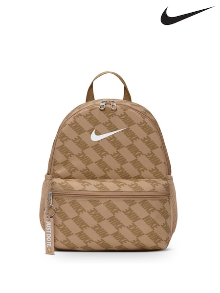Nike Brown Mini All Over Print Brasilia JDI Backpack (AP2906) | €35