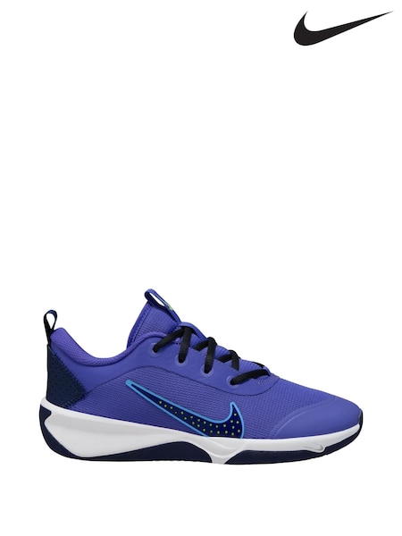Nike University Blue/White Youth Omni Court Trainers (AP2929) | €55
