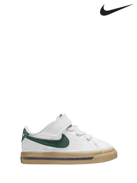 Nike White/Fir Green Infant Court Legacy Trainers (AP2939) | AZN 75
