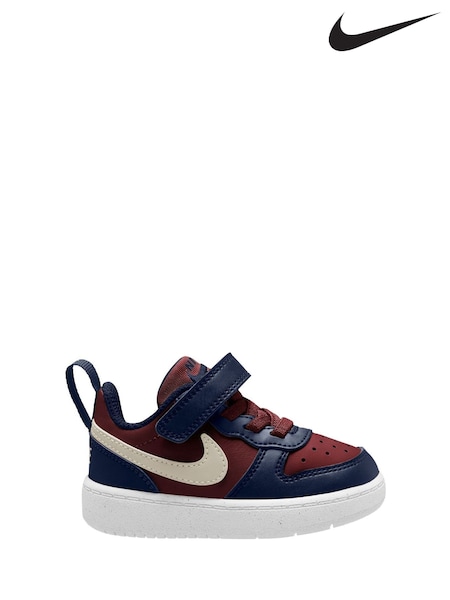 Nike Dark Team Red/Navy Infant Court Borough Low Recraft Trainers (AP2988) | €46