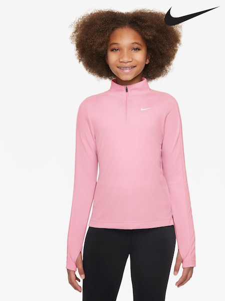 Nike Soft Pink Dri-FIT Long Sleeve Half Zip Top (AP3235) | €44