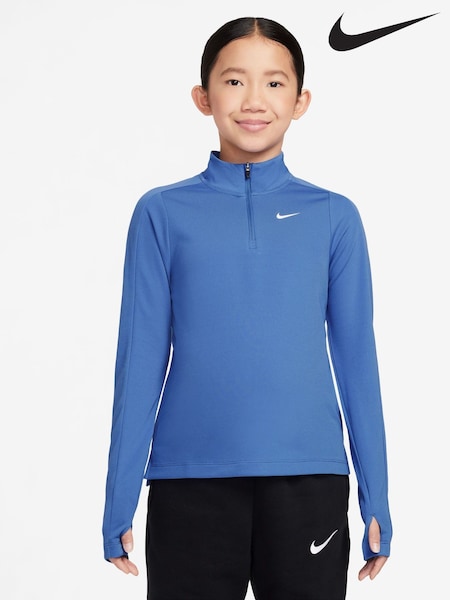 Nike Comet Blue Dri-FIT Long Sleeve Half Zip Top (AP3238) | €44