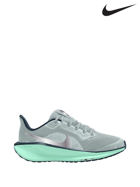 Grey Silver and Green - Nike Youth Air Zoom Pegasus 41 Running Trainers (AP3264) | 99 €