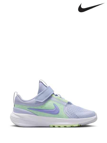 Nike Ghost Grey/Volt Yellow Junior Star Runner 5 Trainers (AP3432) | €50