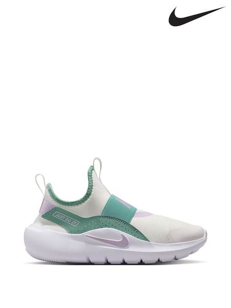 Nike White/Green Pink Youth Flex Runner 4 Trainers (AP3702) | €50