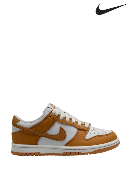 Nike Ochre Yellow White Youth Dunk Low Trainers (AP3724) | €95