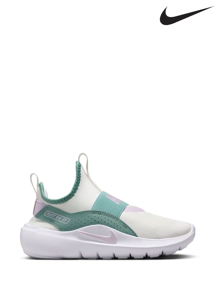 Nike White/Green Pink Junior Flex Runner 4 Trainers (AP3753) | €47