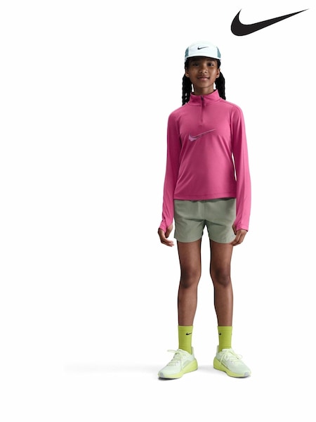 Beet Pink - Nike Pro Dri-FIT Veneer Printed Swoosh Half Zip Sweatshirt (AP3810) | 62 €