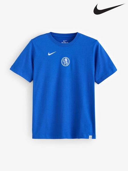 Nike Blue Chelsea FC Total 90 Graphic Print T-Shirt (AP3875) | €29