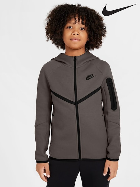 Nike Grey Stone Tech Fleece Zip-Up Hoodie (AP3881) | €92
