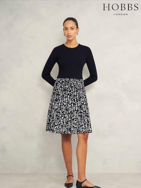 Hobbs Black Gill Knitted Dress (AP3970) | ₪699