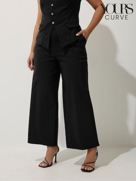 Yours Curve Limited Bengaline Wide Leg Trousers (AP4094) | €54