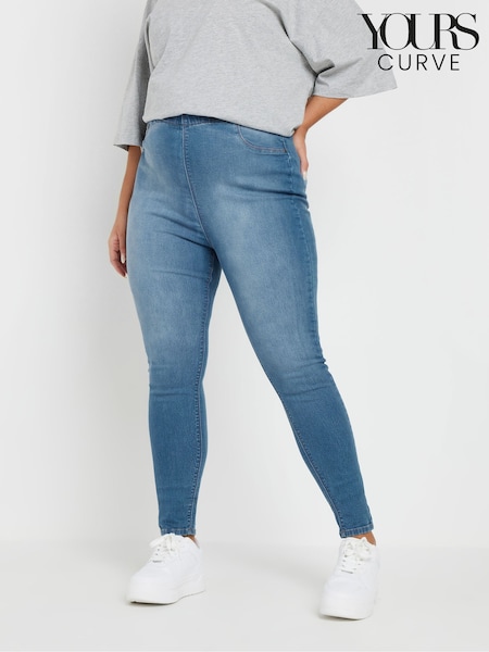Yours Curve Blue Jenny Jeggings (AP4112) | $64