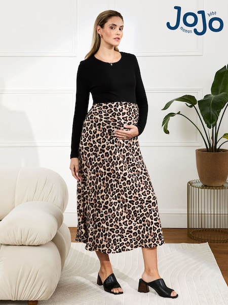 Jojo Maman Bébé Print Maternity Midi Skirt (AP4162) | €58