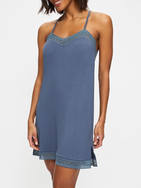 KBX Blue Ada Modal Nightie Chemise (AP4174) | €23