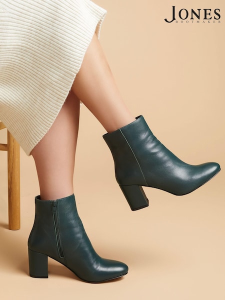 Jones Bootmaker Green Neptune Heeled Ankle Boots (AP4182) | €165