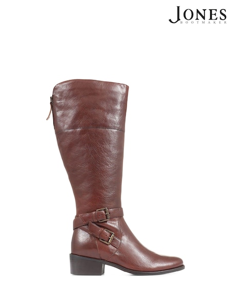Jones Bootmaker Brown Phoebe L Calf Leather Knee-High Boots (AP4188) | €242