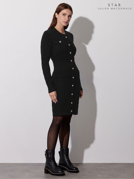 Star by Julien MacDonald Cable Button Knitted Dress (AP4232) | €86