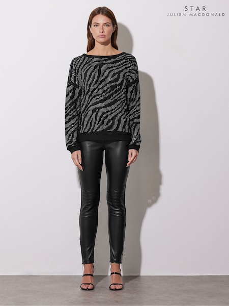 Star by Julien MacDonald Black Animal Diamante Jumper (AP4239) | 3,304 UAH