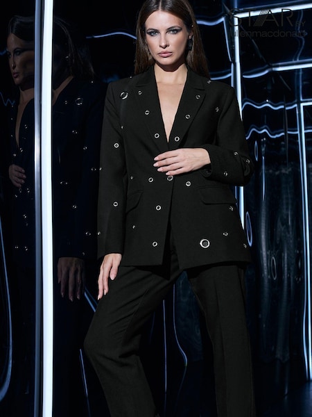 Star by Julien MacDonald Black Eyelet Blazer Jacket (AP4250) | €119