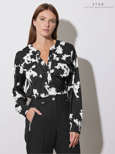 Star by Julien MacDonald Black Military Shirt (AP4265) | ₪251