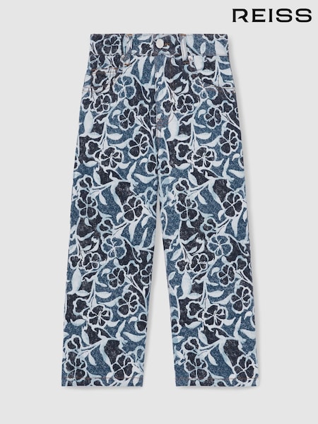 Reiss Skylar Floral-Print Straight-Leg Jeans (AP4322) | 89 €