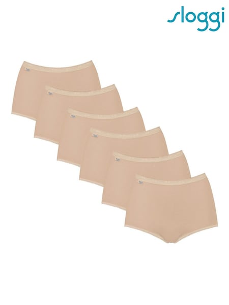 Телесный - Sloggi Basic+ Maxi Nude Knickers 6 Pack (AP4354) | €66