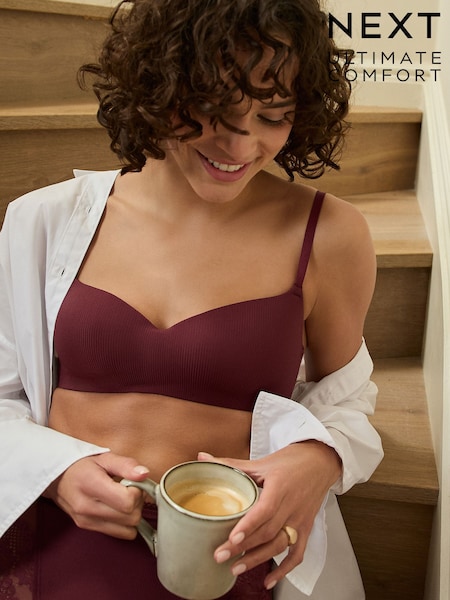 Plum Purple & Cream Light Pad Non Wire Ultimate Comfort Bras 2 Pack (AP4356) | €32